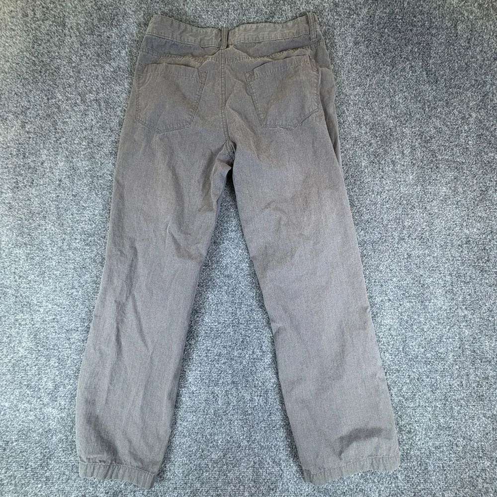 Calvin Klein Twill Pants Mens 28x27.5 Gray Cotton Mid Rise Pockets Straight Leg‎